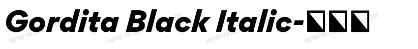 Gordita Black Italic字体转换